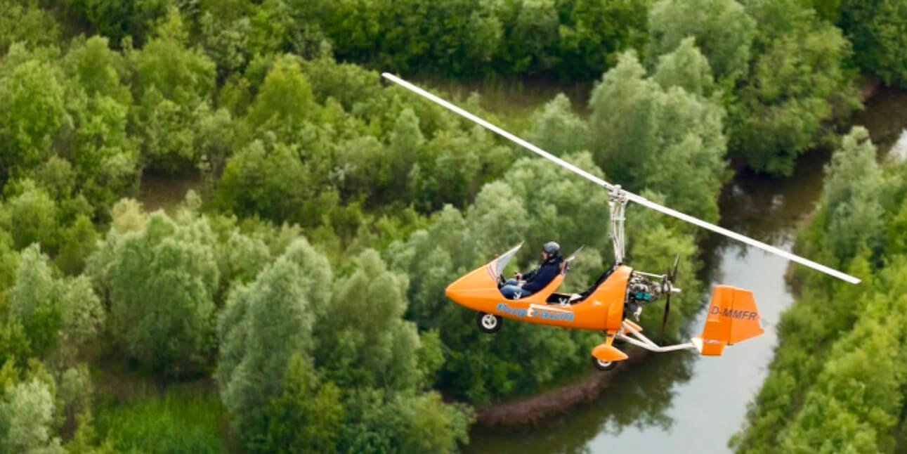 Rundflug mnit dem Gy<rocopter von Flugtreaum über Hamburg und Schleswig-Holstein
